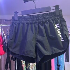 Hurley Black Athletic Shorts Lightweight Moisture-Wicking